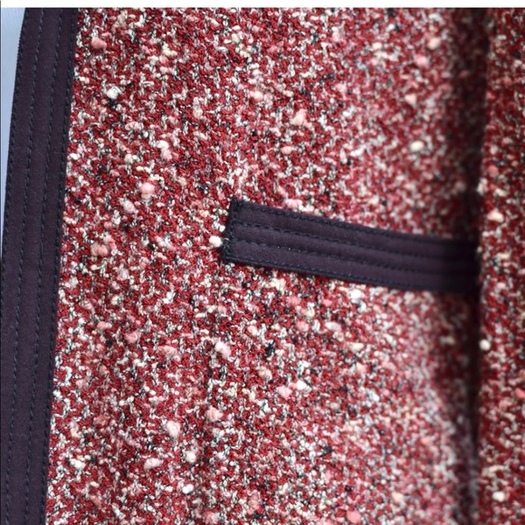 St John Collection Claret Red Tweed Boucle Jacket - Picture 4 of 8